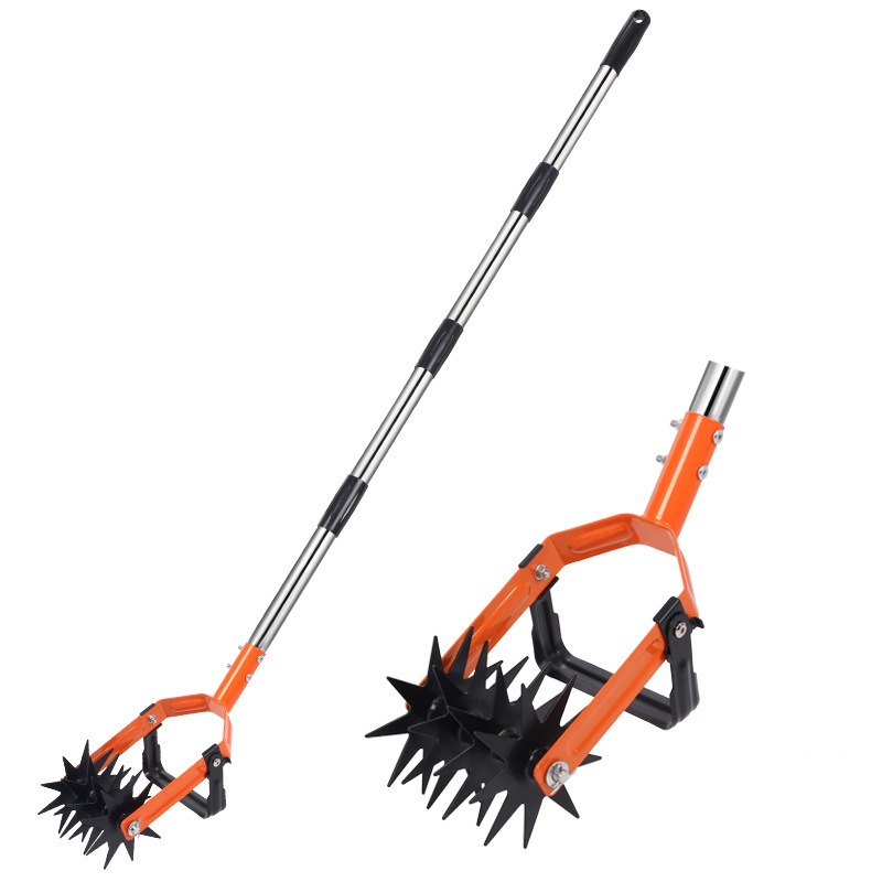 Soil Tilling Cultivator - Dual Function Rotary Cultivating Hand Tool,