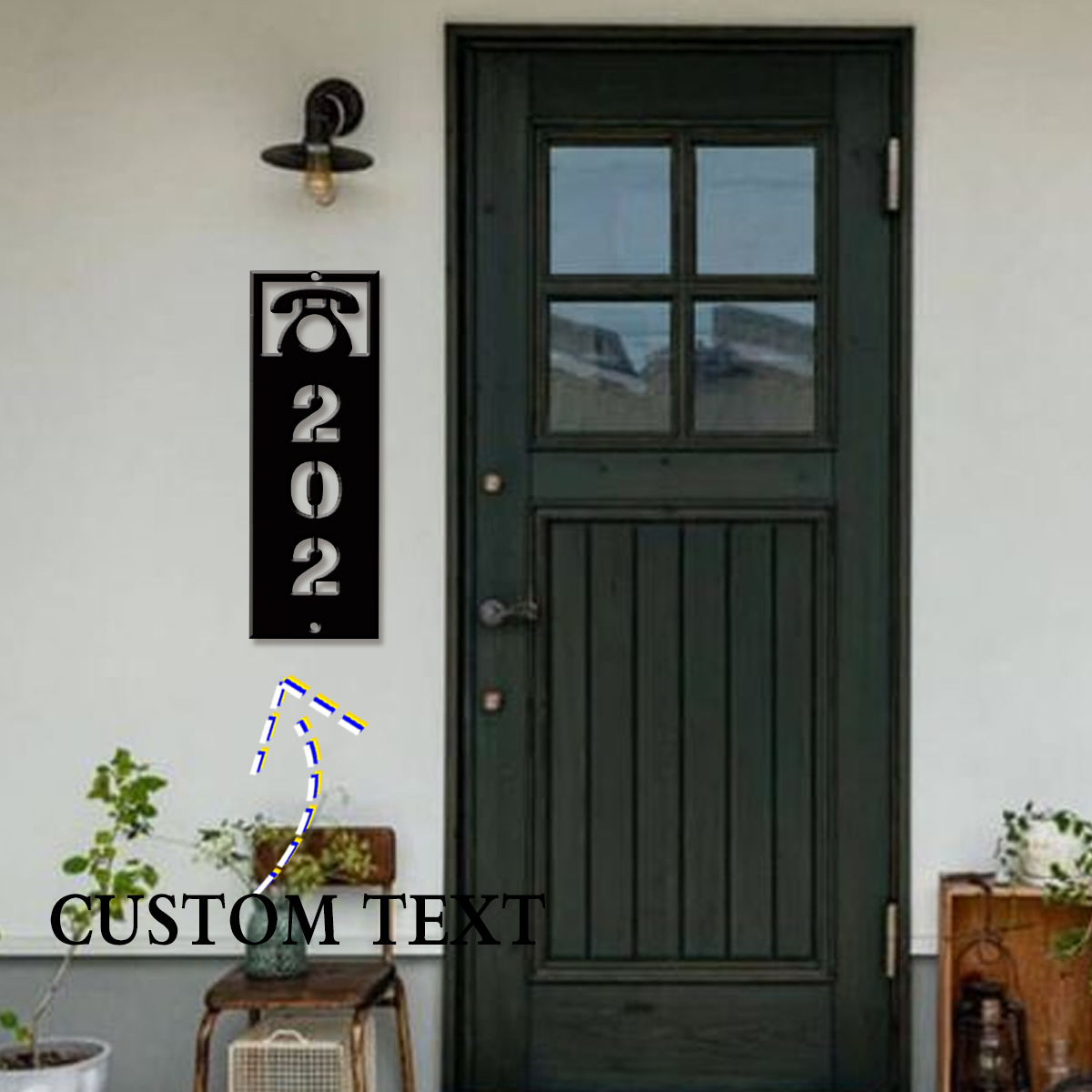 Farming & Agriculture Word Stacks - 1Pc Custom modern Metal Street Address