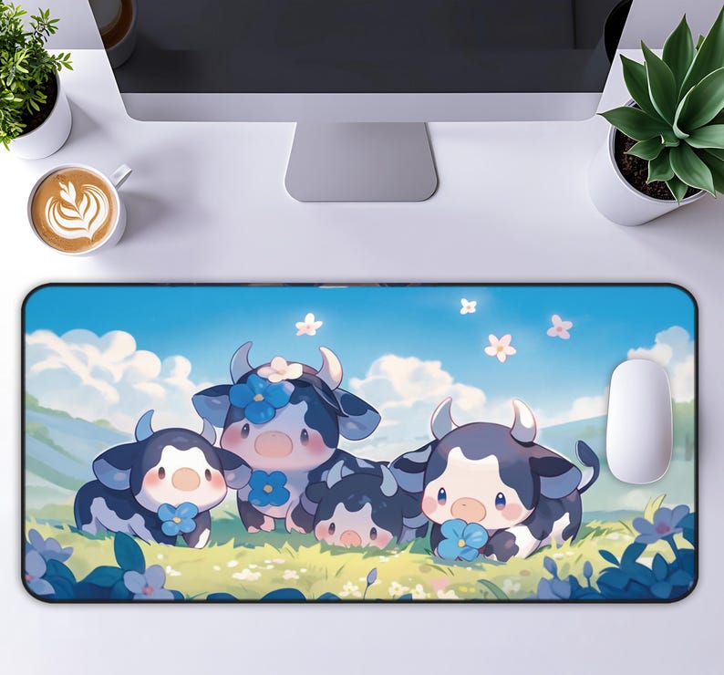 Cow Mat Rubber - Cute Cow Table Pad, Cute Cow