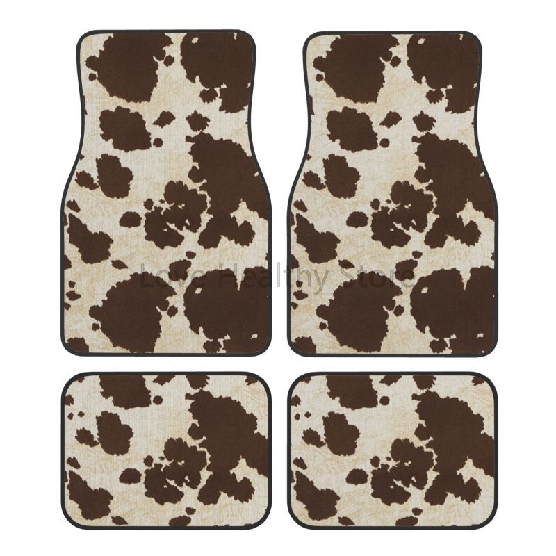 Cow Mat Rubber - Cow Car Floor Mats Set of