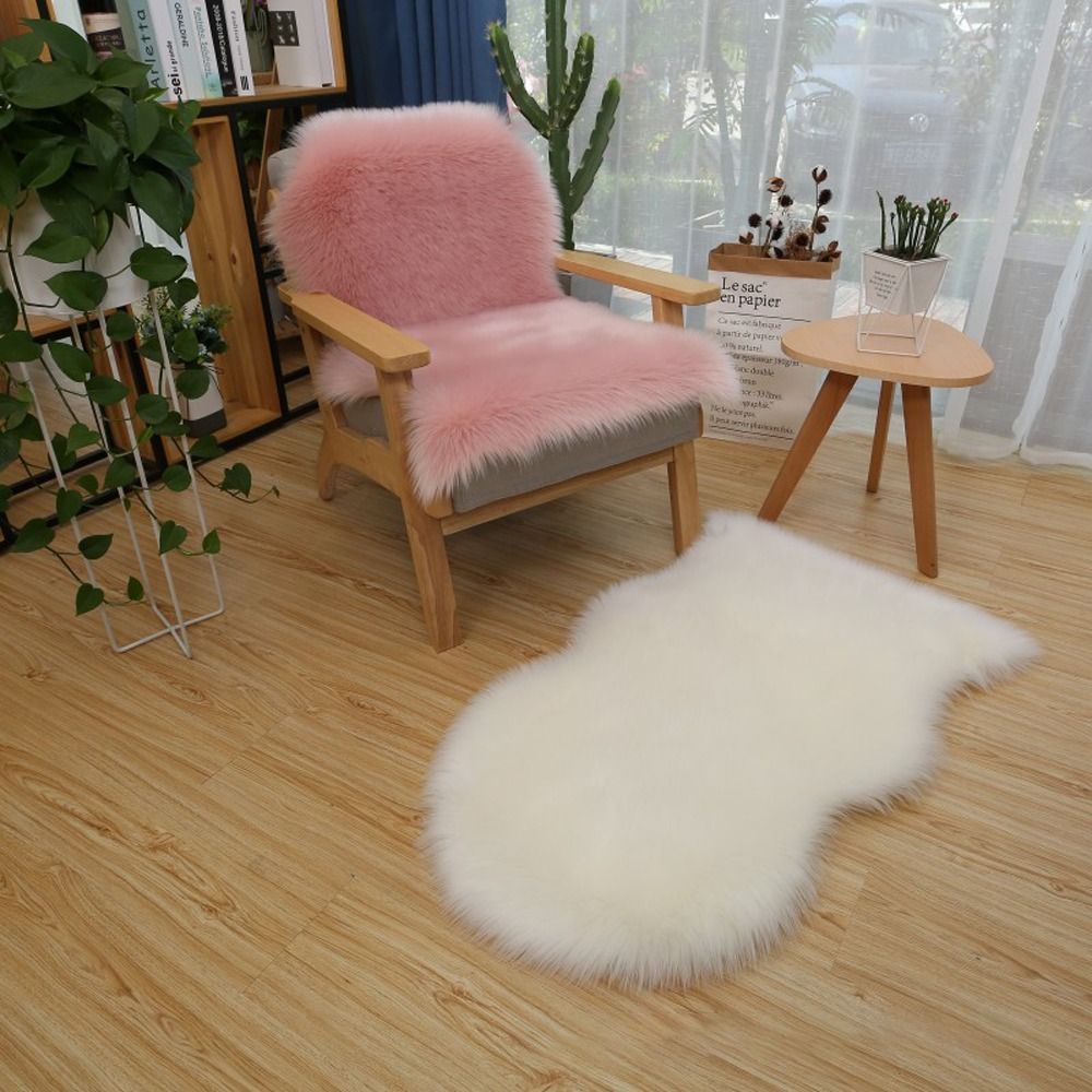 Soft Faux Fluffy Shaggy Rugs A - Cow Mat Rubber ulasan dan harga