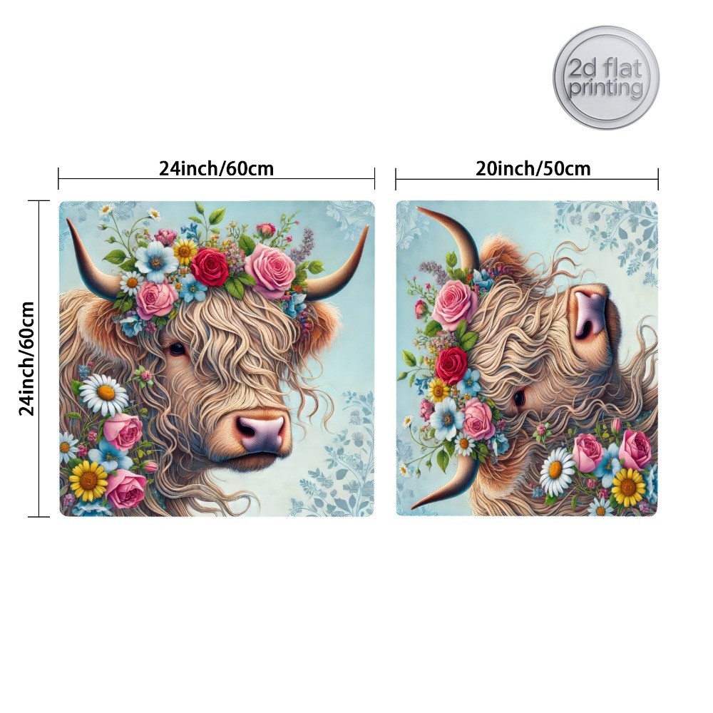 1pc, Artificial Leather Dish D - Cow Mat Rubber ulasan dan harga