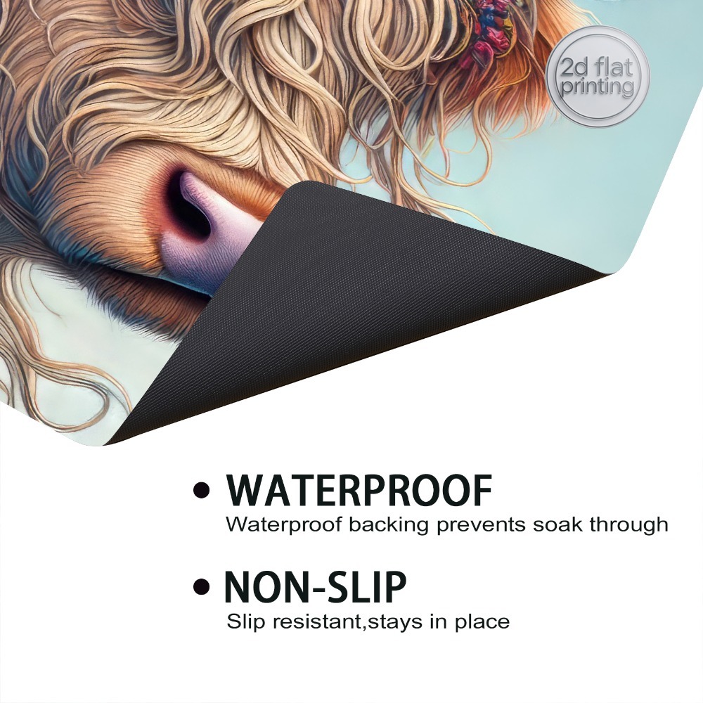1pc, Artificial Leather Dish D - Cow Mat Rubber ulasan dan harga