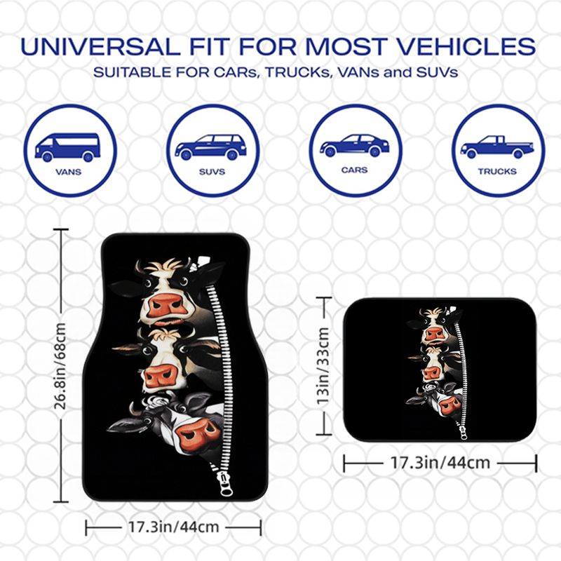 Cow Zipper Funny Cartoon Car F - Cow Mat Rubber ulasan dan harga