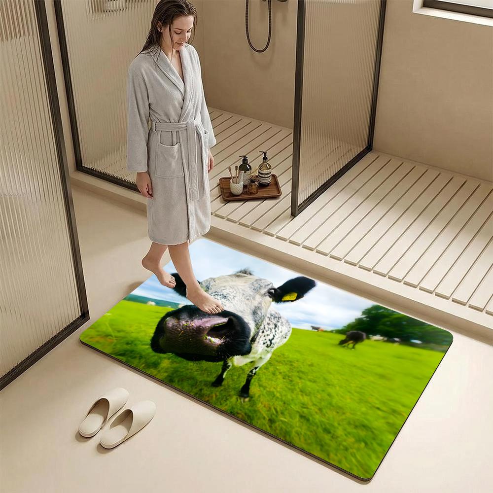 Abstract Cow Animal KWaii Floo - Cow Mat Rubber ulasan dan harga
