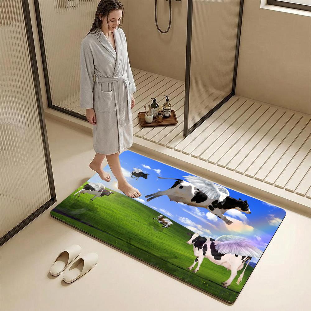 Abstract Cow Animal KWaii Floo - Cow Mat Rubber ulasan dan harga