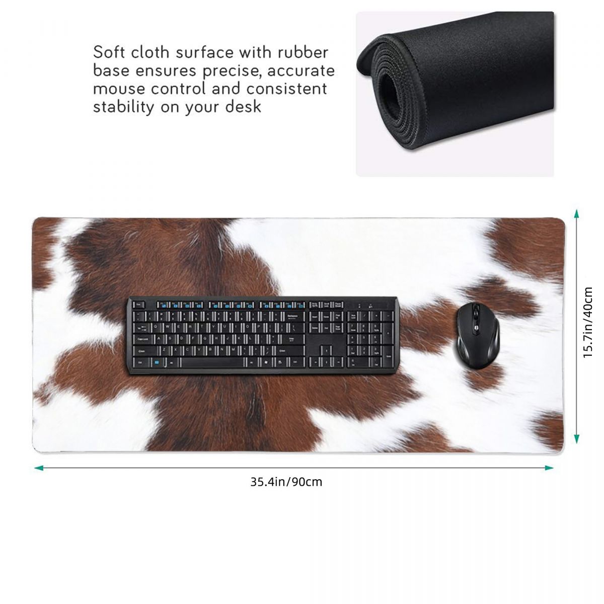 Large Mouse Pad Cow Skin Patte - Cow Mat Rubber ulasan dan harga