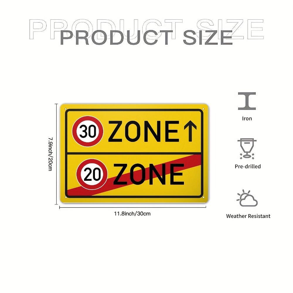 Tin Sign - 30 20 Speed Limit Z - Farming Zone ulasan dan harga