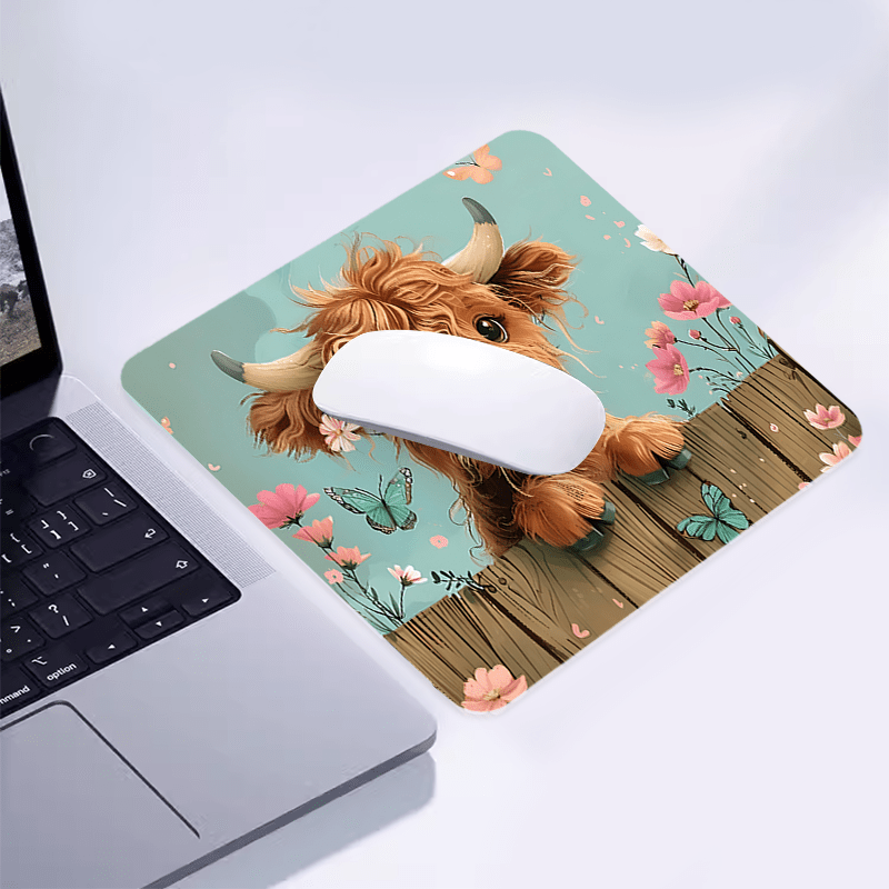 Brand Cute Highland Cow Mouse  - Cow Mat Rubber ulasan dan harga