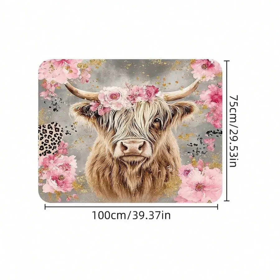 1 Piece, Scottish Highland Cow - Cow Mat Rubber ulasan dan harga