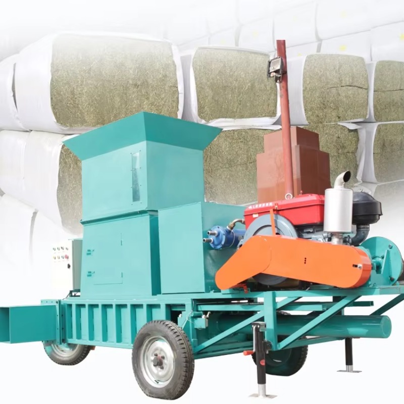 Mobile Diesel Hydraulic Alfalf - Silage Baler Machine ulasan dan harga