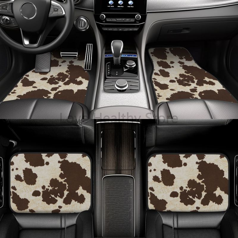 Cow Car Floor Mats Set of 4 Br - Cow Mat Rubber ulasan dan harga