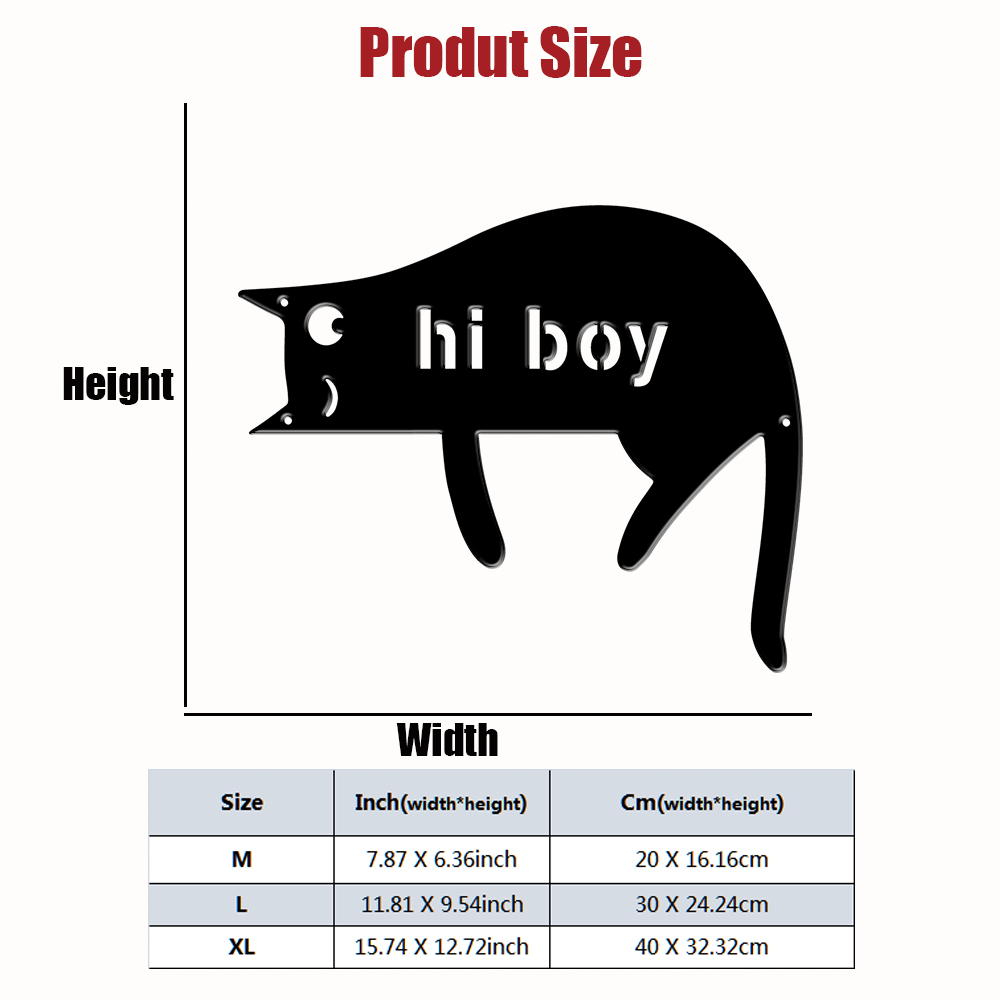 1Pc Custom cat Metal Door Stre - Farming & Agriculture Word Stacks ulasan dan harga