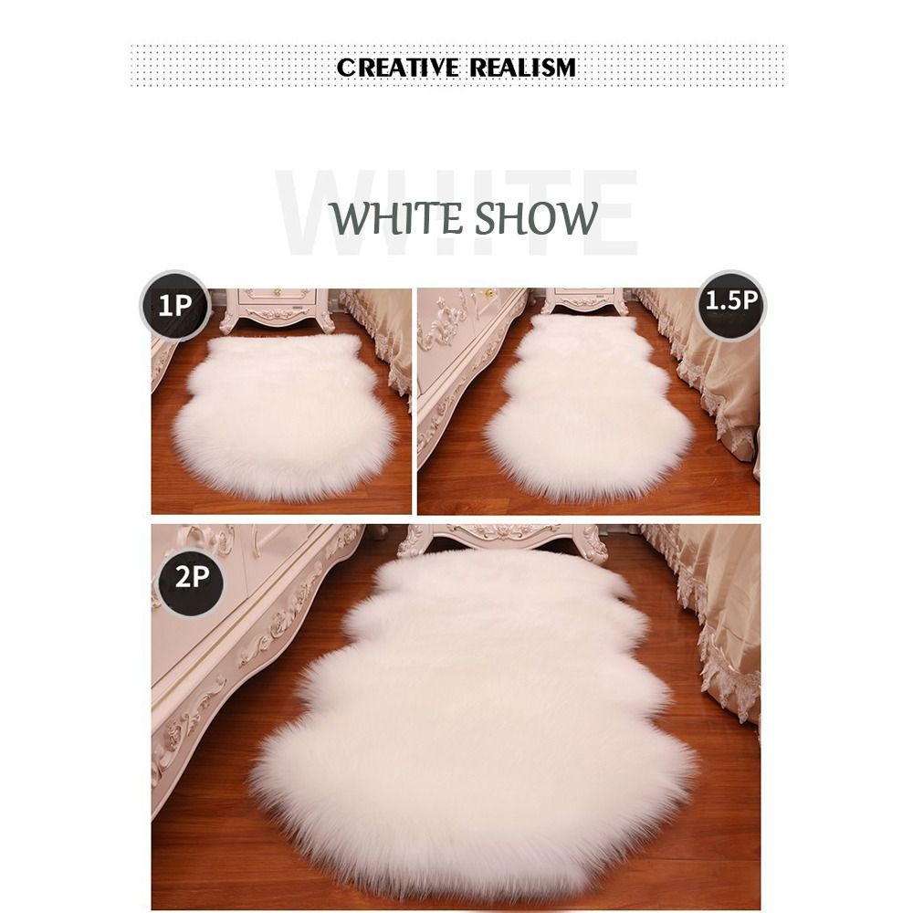 Artificial Sheepskin Long Hair - Cow Mat Rubber ulasan dan harga