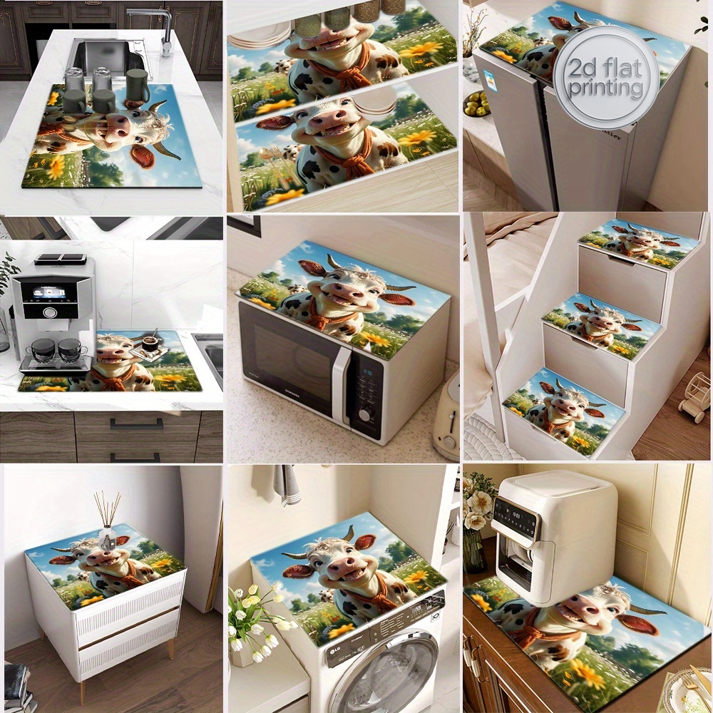 2D Flat Printing 1pc Cow Print - Cow Mat Rubber ulasan dan harga